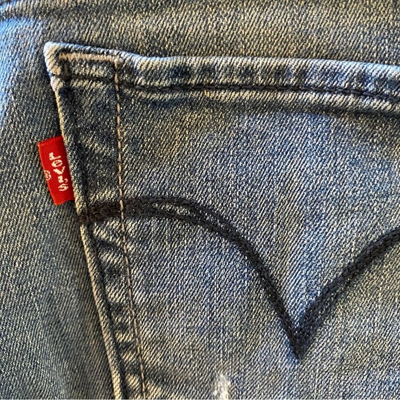 Levis Mid Rise Skinny Jeans Waist 27 Womens Size 4 Small Levi’s Denim Blue Faded - Picture 5 of 11
